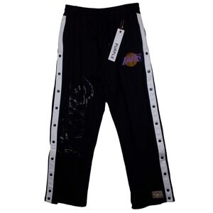 Purple Brand LA Lakers Mitchell & Ness NBA Large Tear Away Pants Black NWT‎